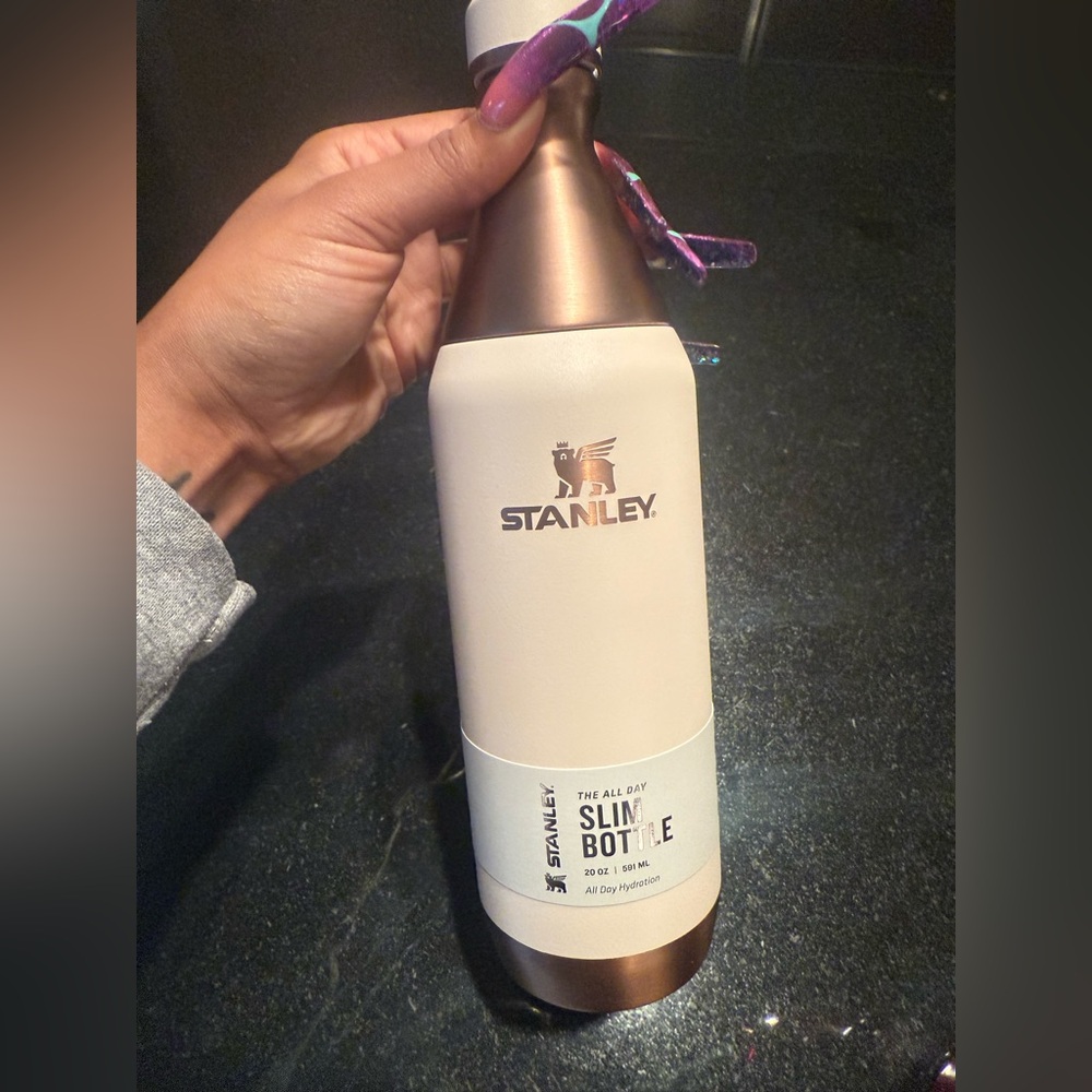 Stanley Cream and Bronze Slim Bottle